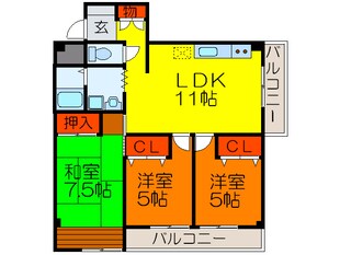 セルバ山本Ⅱの物件間取画像